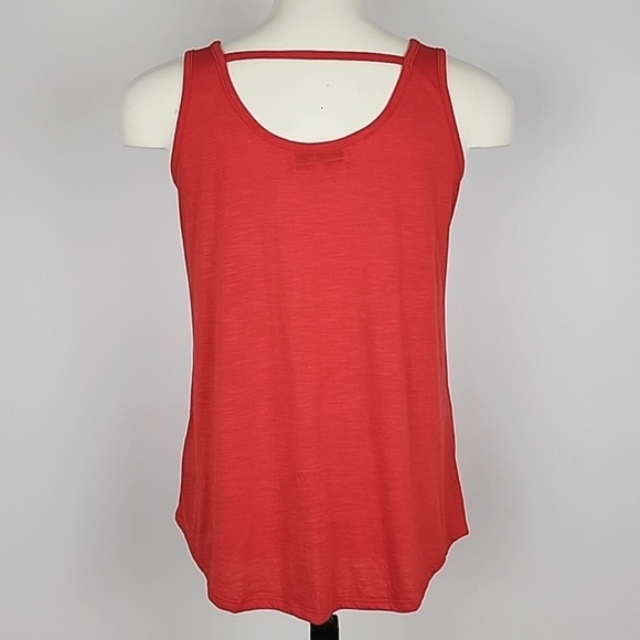 ⭐️3/ $30⭐️ Carole Rose Red  Tank Top Beaded Round Neckline Lightweight Size S - Picture 3 of 11
